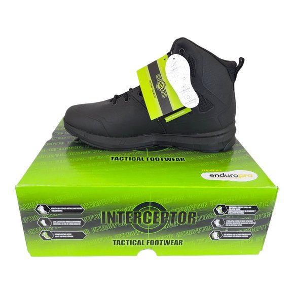 Interceptor Shoes Mens Interceptor Wyatt Black Tactical Boot 6 Soft